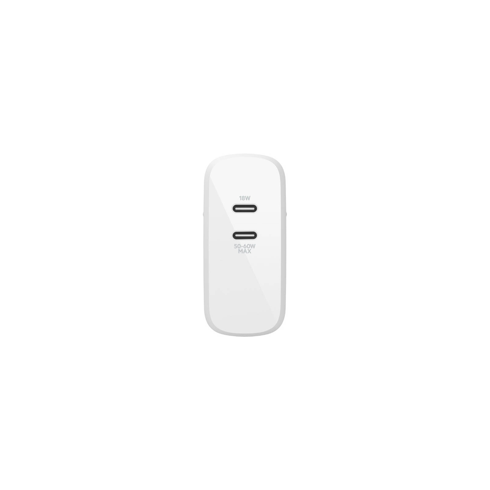 Зарядний пристрій Belkin GAN (50+18W) Dual USB-С, white (WCH003VFWH) зображення 2