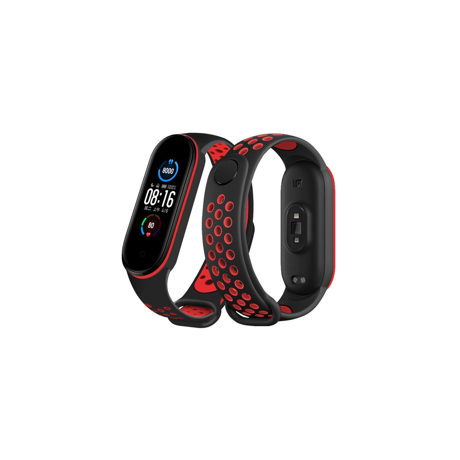 Ремешок для фитнес браслета BeCover Nike Style для Xiaomi Mi Smart Band 5 Black-Gray (705151)