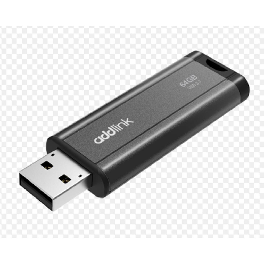 USB флеш накопичувач AddLink 64GB U65 Gray USB 3.1 (ad64GBU65G3) зображення 2