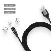 Дата кабель USB 2.0 AM to Lightning + Micro 5P + Type-C 1.0m Magnetic ColorWay (CW-CBUU038-BK) изображение 9
