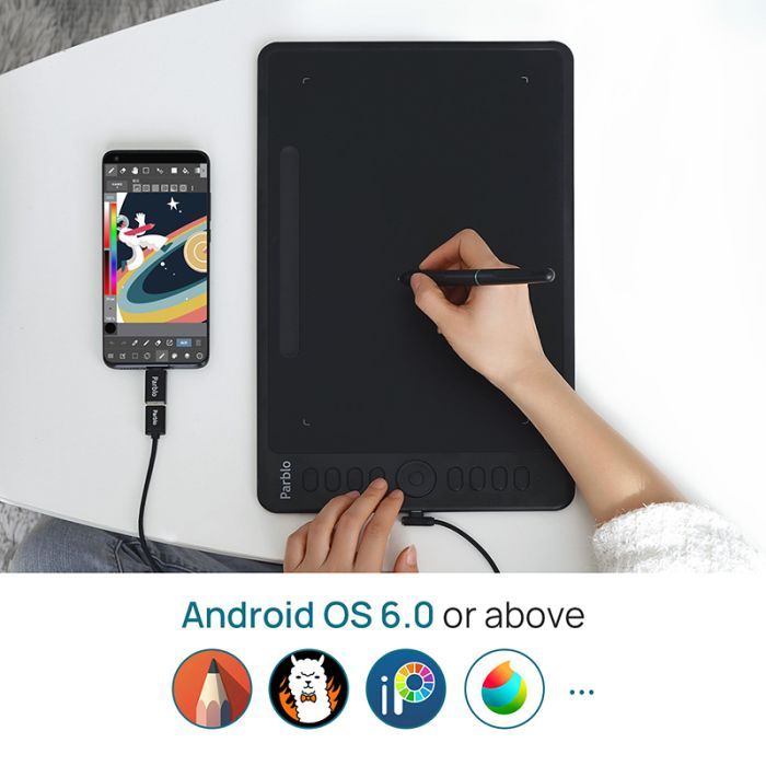 Графический планшет Parblo Intangbo M Black (INTANGBOM) изображение 4
