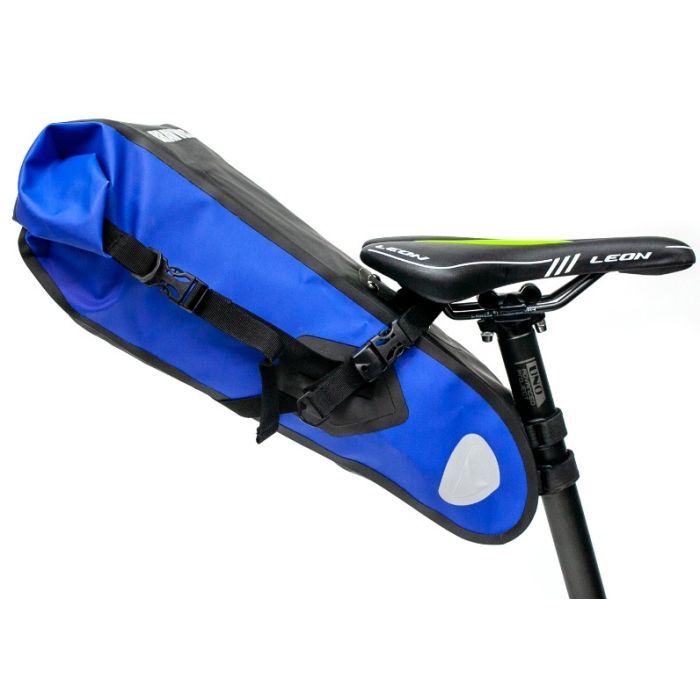 Сумка подседельная Bravvos "байкпакинг" 62x14x14 см A2-402 Black/Blue (BIB-039)