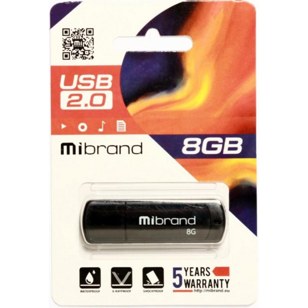 USB флеш накопитель Mibrand 64GB Grizzly Black USB 2.0 (MI2.0/GR64P3B) изображение 2