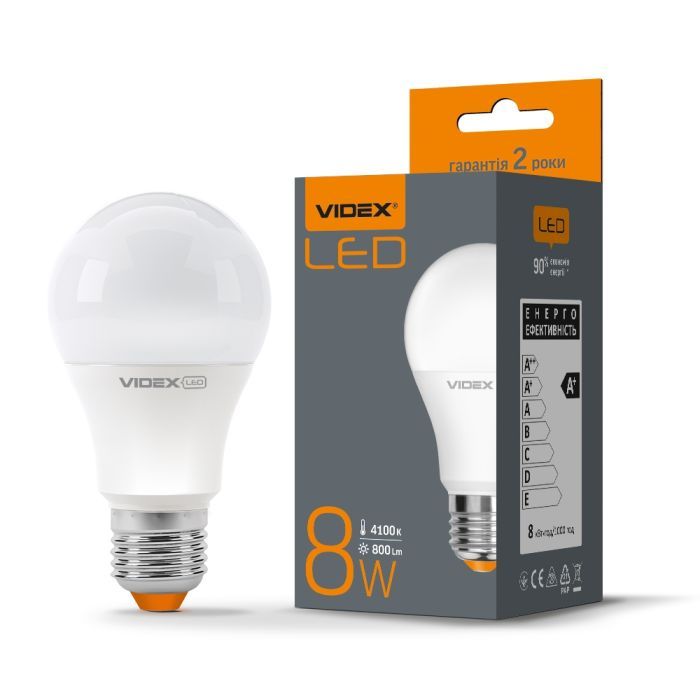 Лампочка Videx A60e 8W E27 4100K 220V (VL-A60e-08274) изображение 2