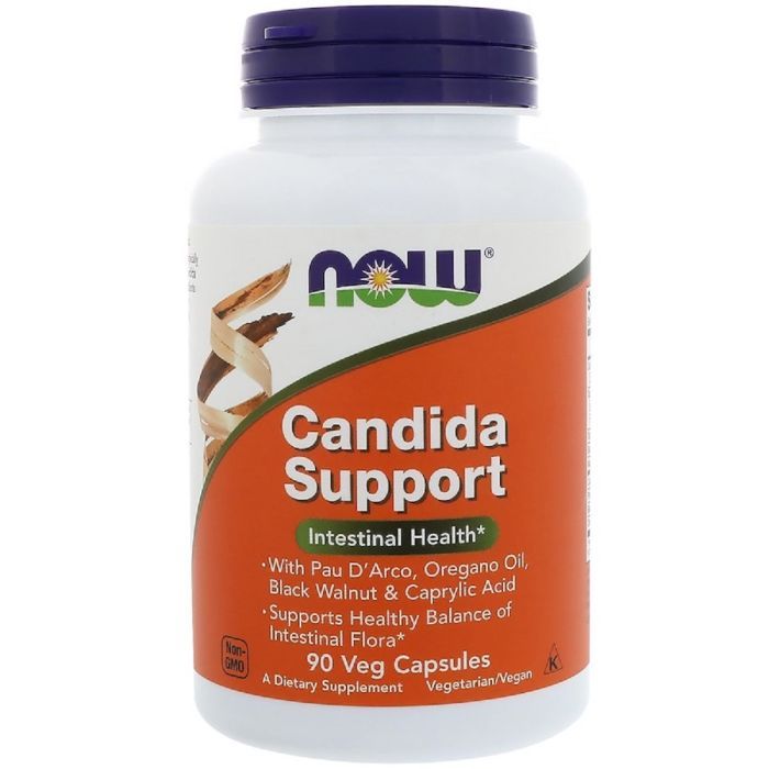Витаминно-минеральный комплекс Now Foods Комплекс для Кишечника, Candida Support, 90 гелевых капсул (NOW-03308)