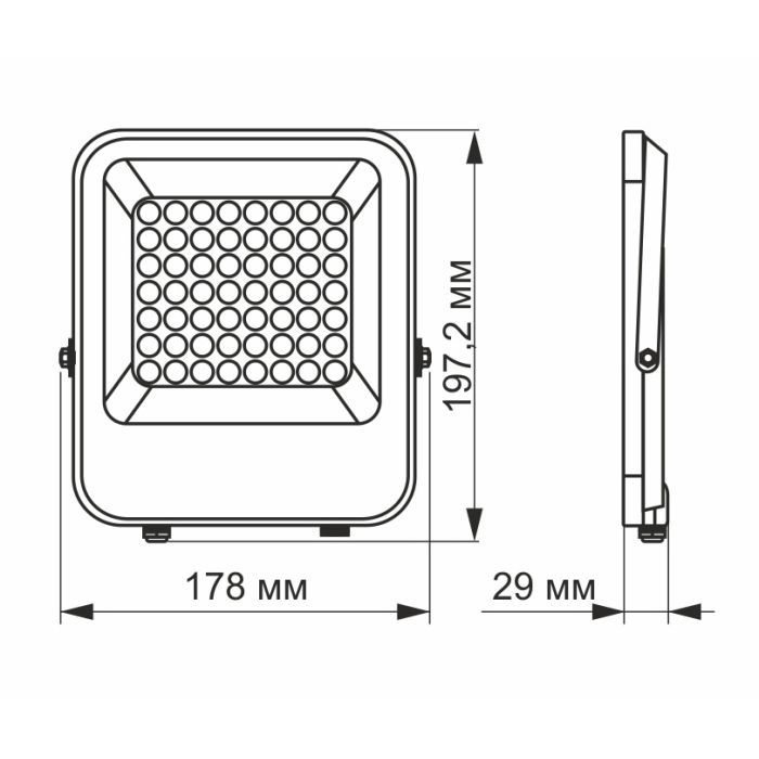 Прожектор Videx LED  PREMIUM 30W 5000K 220V Gray (VL-F2-305G-N) изображение 3