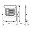 Прожектор Videx LED  PREMIUM 30W 5000K 220V Gray (VL-F2-305G-N) изображение 3