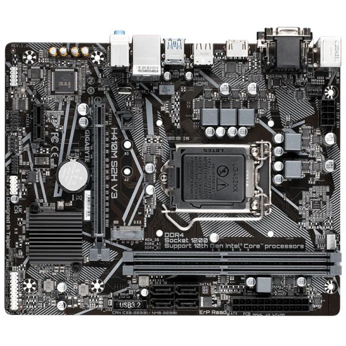 Материнская плата GIGABYTE H410M S2H V3 изображение 2