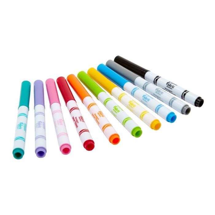 Фломастеры Crayola Набор Washable Тонкая линия для рисования на ткани 10 шт (256353.012) изображение 2