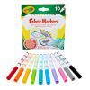 Фломастеры Crayola Набор Washable Тонкая линия для рисования на ткани 10 шт (256353.012) изображение 4