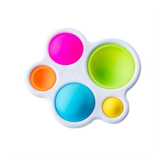 Погремушка Fat Brain Toys прорезыватель и тактильная игрушка Нажми шар dimpl (F192ML)