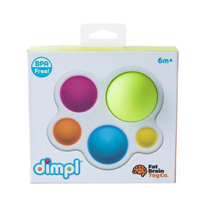 Погремушка Fat Brain Toys прорезыватель и тактильная игрушка Нажми шар dimpl (F192ML) изображение 2