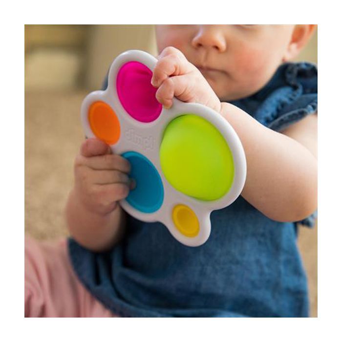 Погремушка Fat Brain Toys прорезыватель и тактильная игрушка Нажми шар dimpl (F192ML) изображение 3