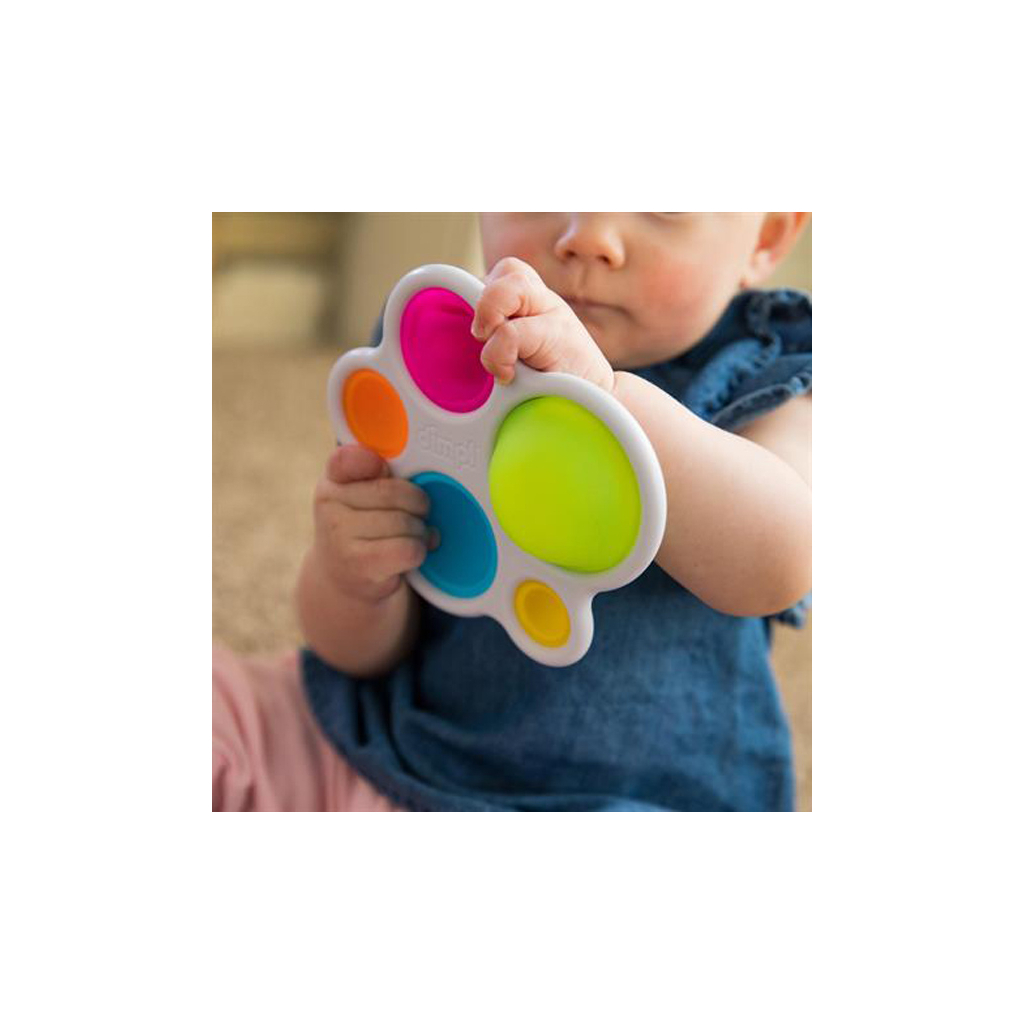 Погремушка Fat Brain Toys прорезыватель и тактильная игрушка Нажми шар dimpl (F192ML) изображение 3