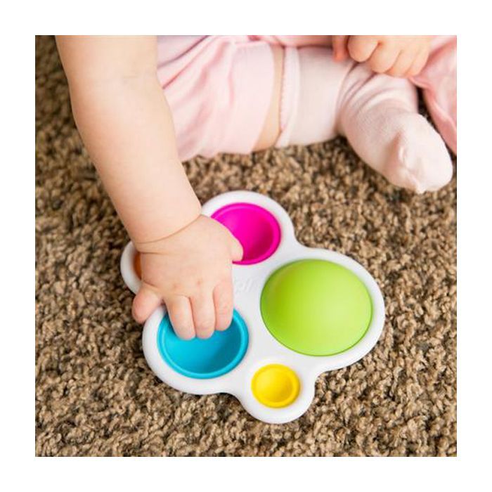 Погремушка Fat Brain Toys прорезыватель и тактильная игрушка Нажми шар dimpl (F192ML) изображение 4