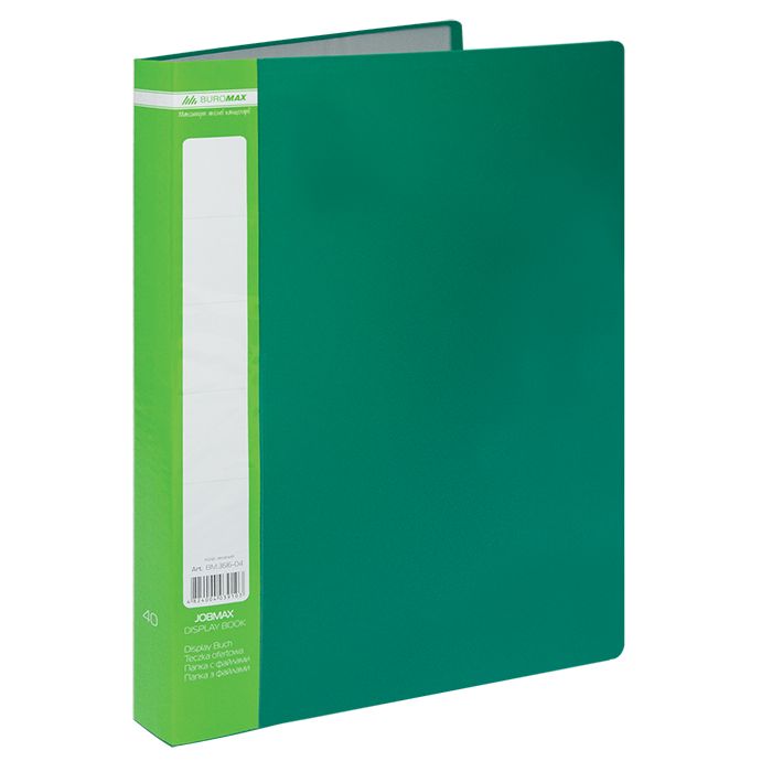 Папка с файлами Buromax Jobmax 40 sheets A4, green (BM.3616-04)