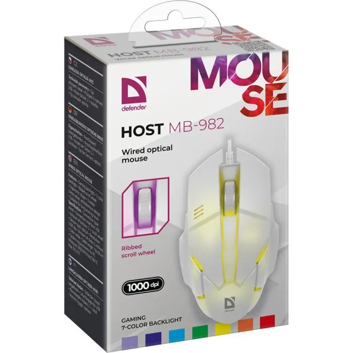Мышка Defender Host MB-982 USB White (52983) изображение 3