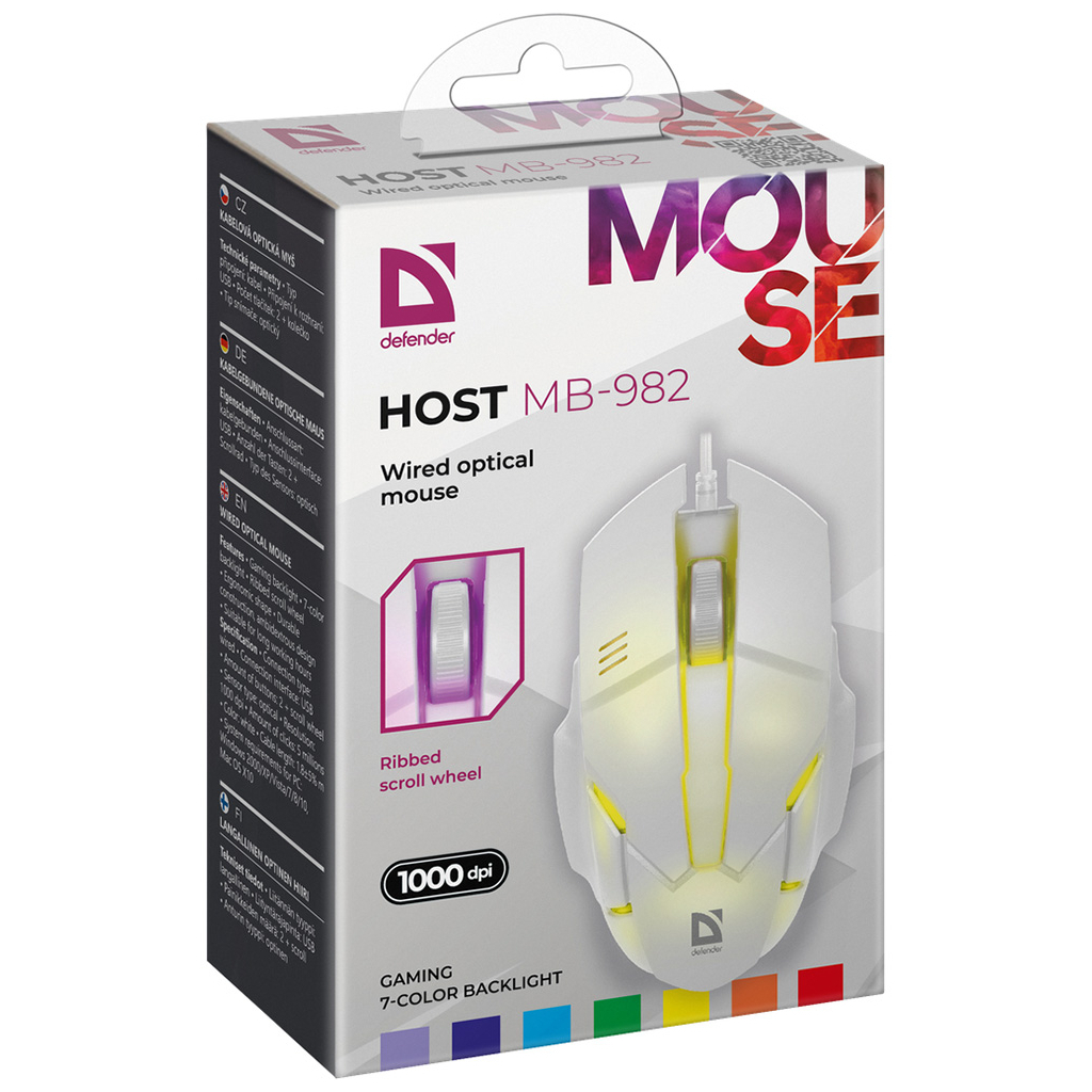Мышка Defender Host MB-982 USB White (52983) изображение 3