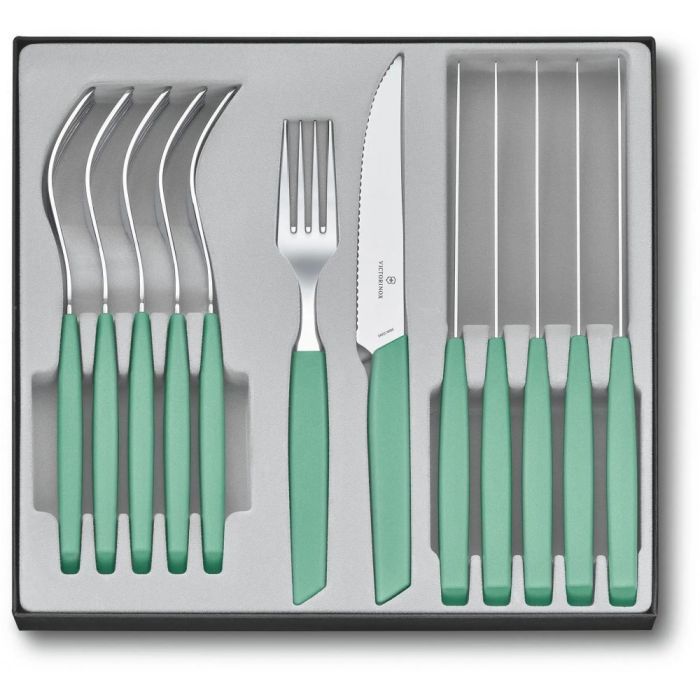 Набор столовых приборов Victorinox Swiss Modern Table Set 12 шт Steak Mint (6.9096.12W41.12)
