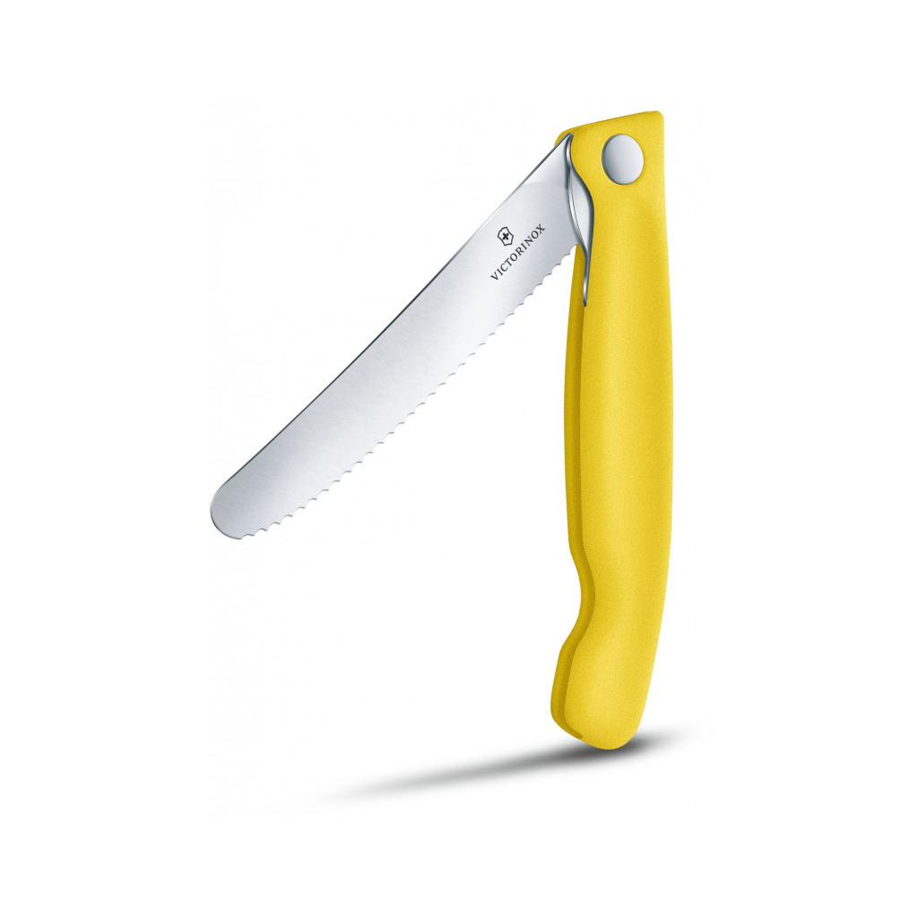 Кухонный нож Victorinox SwissClassic Foldable Paring 11 см Serrated Green (6.7836.F4B) изображение 2