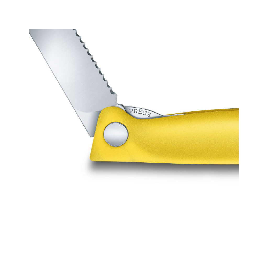Кухонный нож Victorinox SwissClassic Foldable Paring 11 см Serrated Yellow (6.7836.F8B) изображение 3