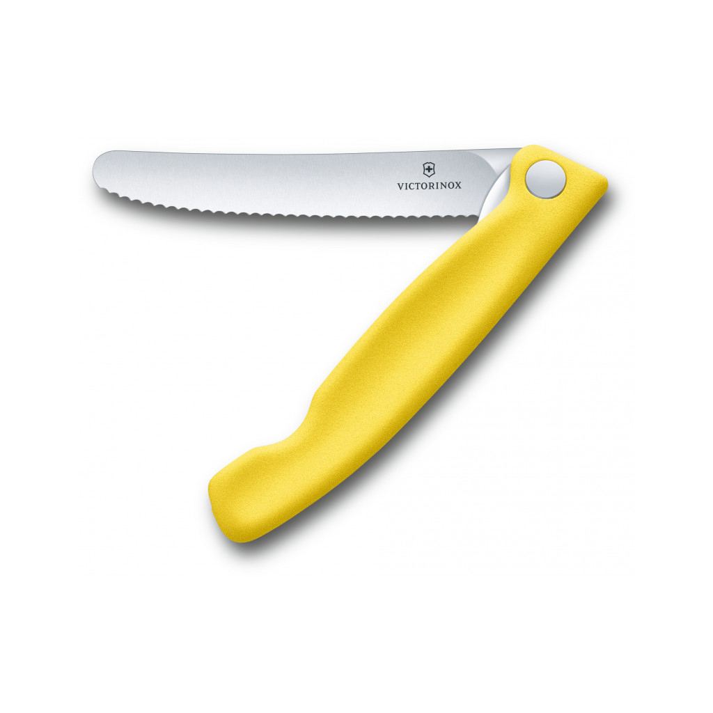 Кухонный нож Victorinox SwissClassic Foldable Paring 11 см Serrated Pink (6.7836.F5B)