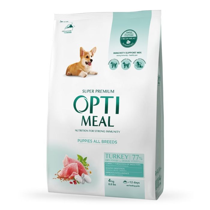 Сухой корм для собак Optimeal для щенков всех пород со вкусом индейки 12 кг (4820083905483)