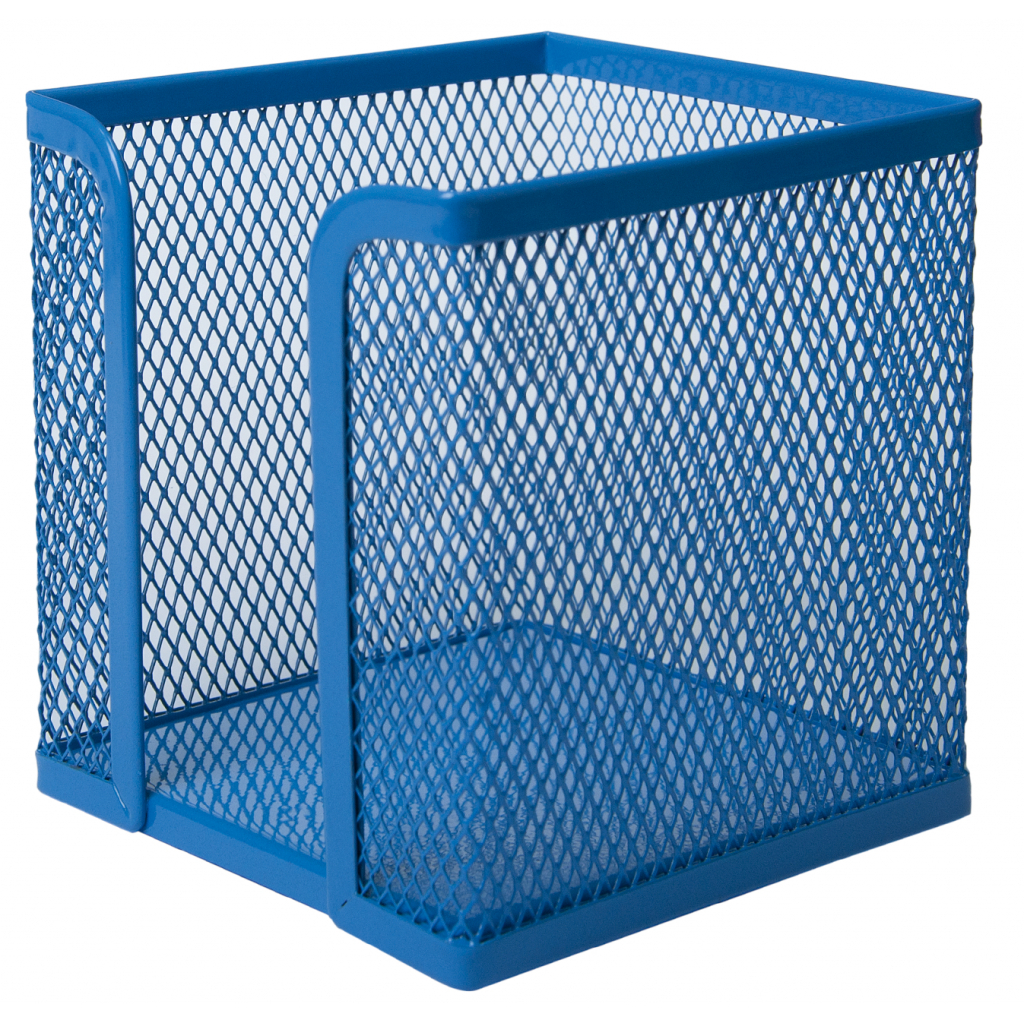 Подставка-куб для писем и бумаг Buromax металлический, синий (BM.6215-02)