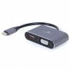 Переходник USB-C to HDMI/VGA, 4К 30Hz Cablexpert (A-USB3C-HDMIVGA-01)