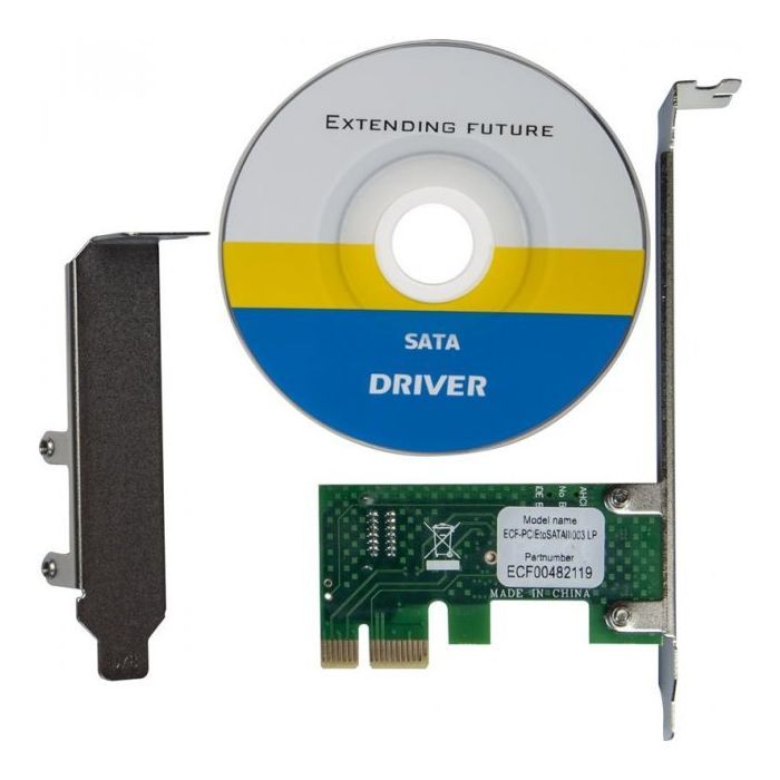 Плата расширения Frime ASM1061 2хSATA3 PCIe (ECF-PCIEtoSATAIII003.LP) изображение 4