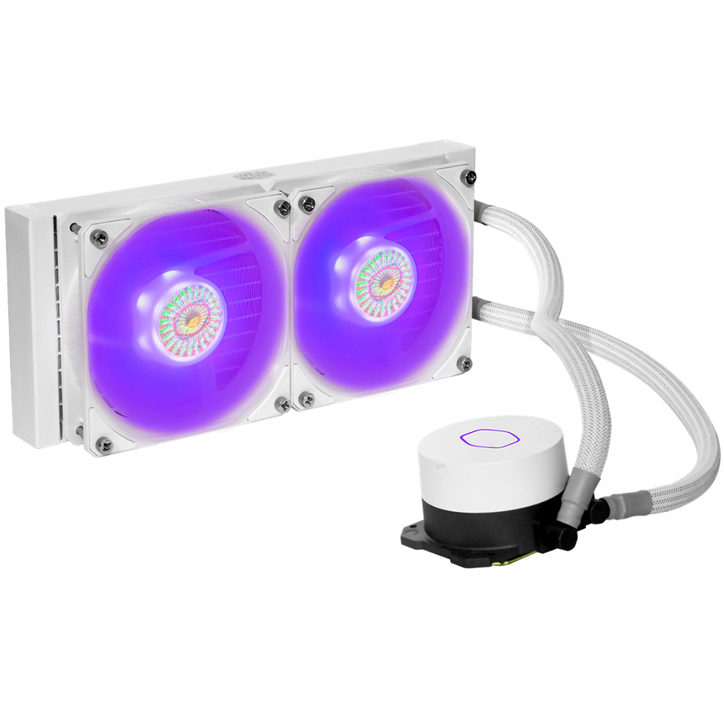 Система жидкостного охлаждения CoolerMaster MasterLiquid ML240L V2 RGB White Edition (MLW-D24M-A18PC-RW) изображение 2