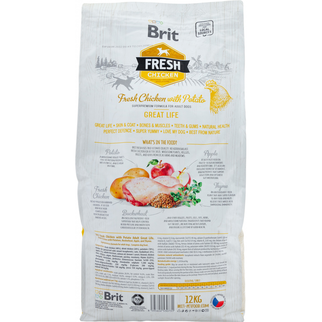 Сухой корм для собак Brit Fresh Chicken/Potato Adult 12 кг (8595602530731) изображение 2