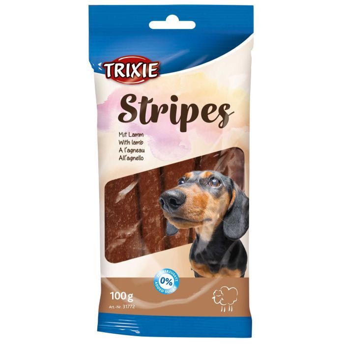 Лакомство для собак Trixie Stripes с ягненком 100 г (10 шт) (4011905317724)