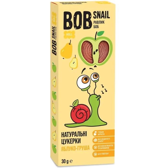 Конфета Bob Snail Улитка Боб Яблоко-Груша 30 г (4820162520248)