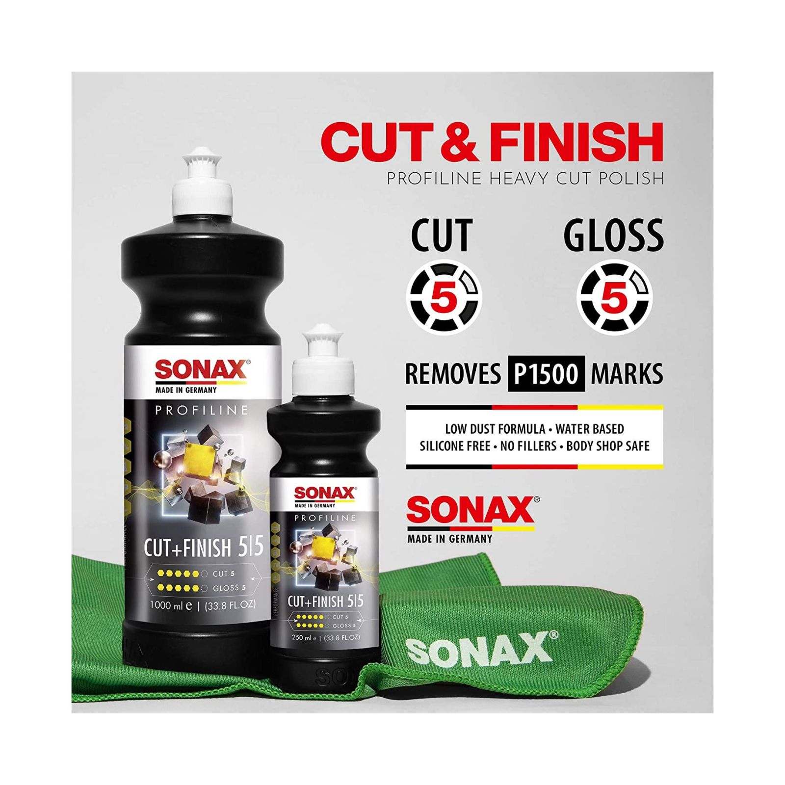 Автошампунь Sonax PROFILINE Cut + Finish 5-5  250 мл (225141) изображение 2