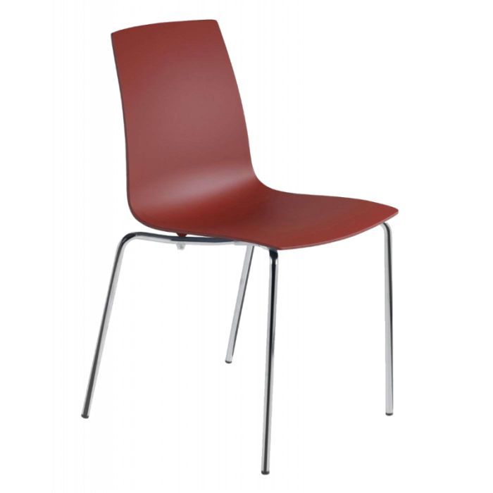 Кухонный стул PAPATYA x-treme-s, сиденье матовое желтое, ножки хромированные (2650)