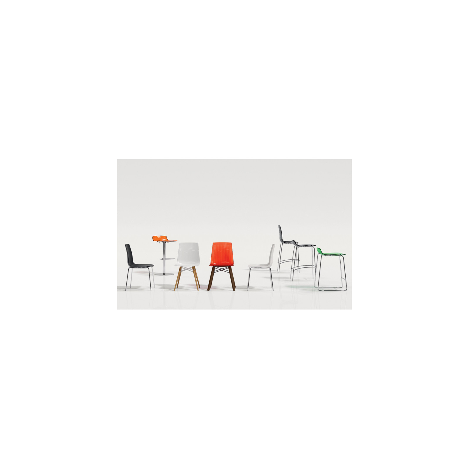 Кухонный стул PAPATYA x-treme-s, сиденье сплошно-черное, цвет 42, ножки хром (3064) изображение 2