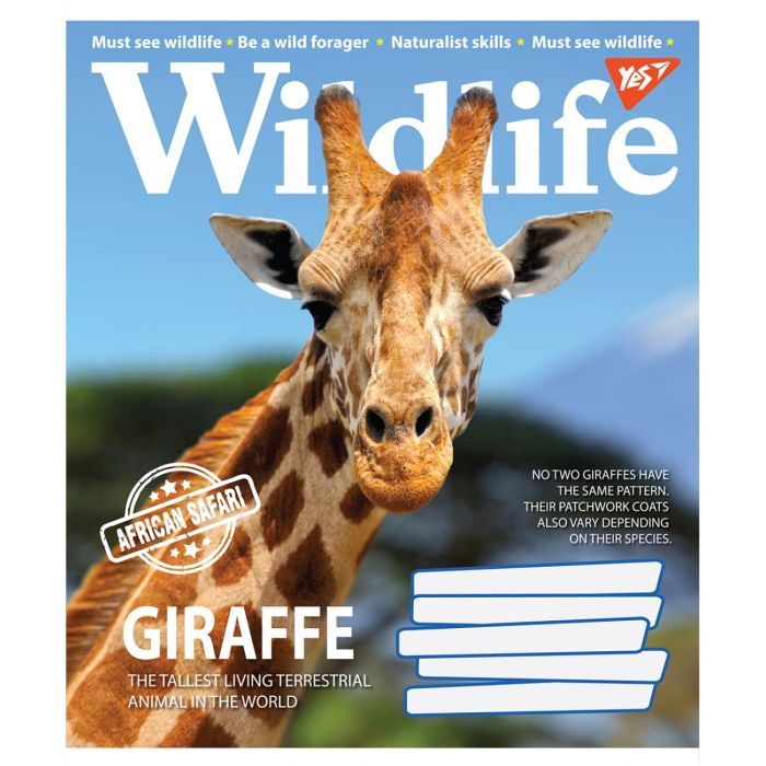 Зошит Yes А5 Wild life 96 аркушів, лінія (766133) зображення 3