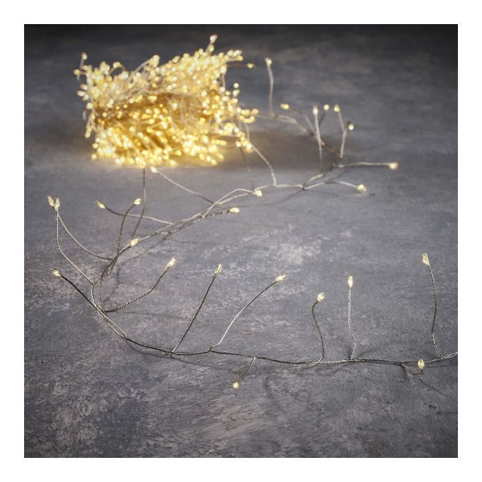 Гирлянда Luca Lighting кластер серебряная струна, 15 м, теплый белый (8718861852677)