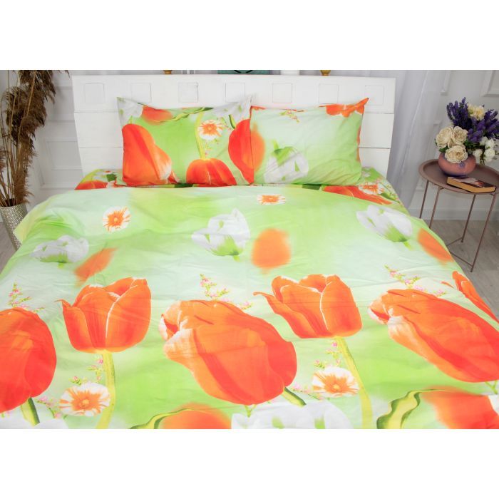 Постельное белье MirSon Сатин 22-1287 Tulips Двуспальный (2200003597349) изображение 3
