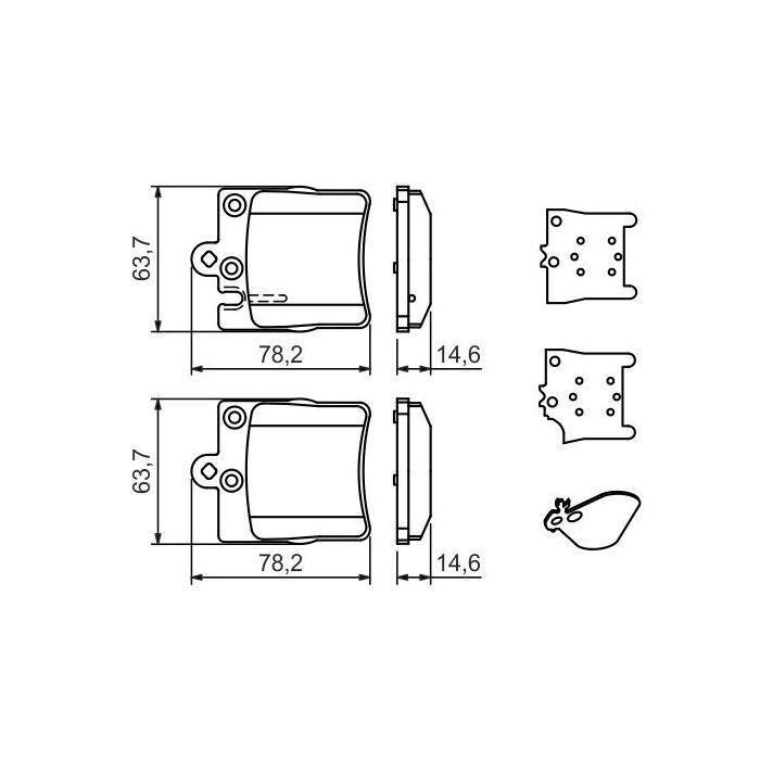 Тормозные колодки Bosch 0 986 494 022 изображение 3