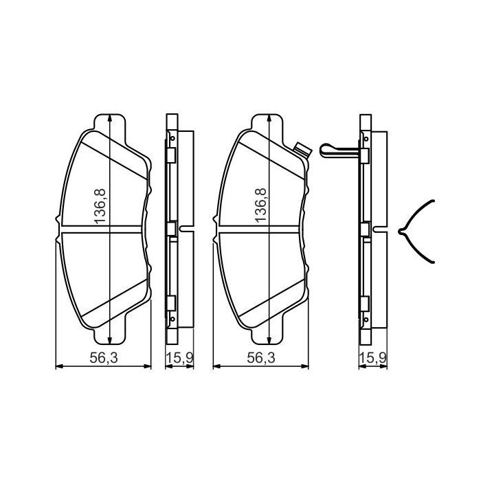 Гальмівні колодки Bosch 0 986 494 562 зображення 4