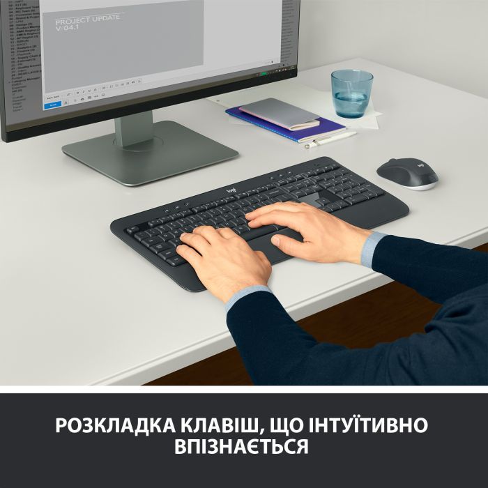 Комплект Logitech MK540 Advanced Wireless UA Black (920-008685) изображение 2