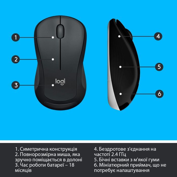 Комплект Logitech MK540 Advanced Wireless UA Black (920-008685) изображение 8
