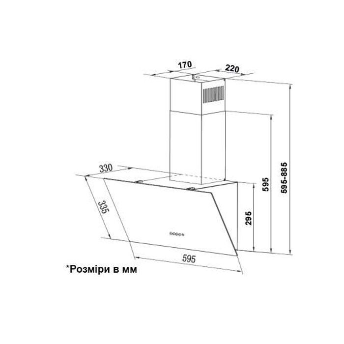 Вытяжка кухонная Interline TEFFI BL A/60/GL/PB изображение 8