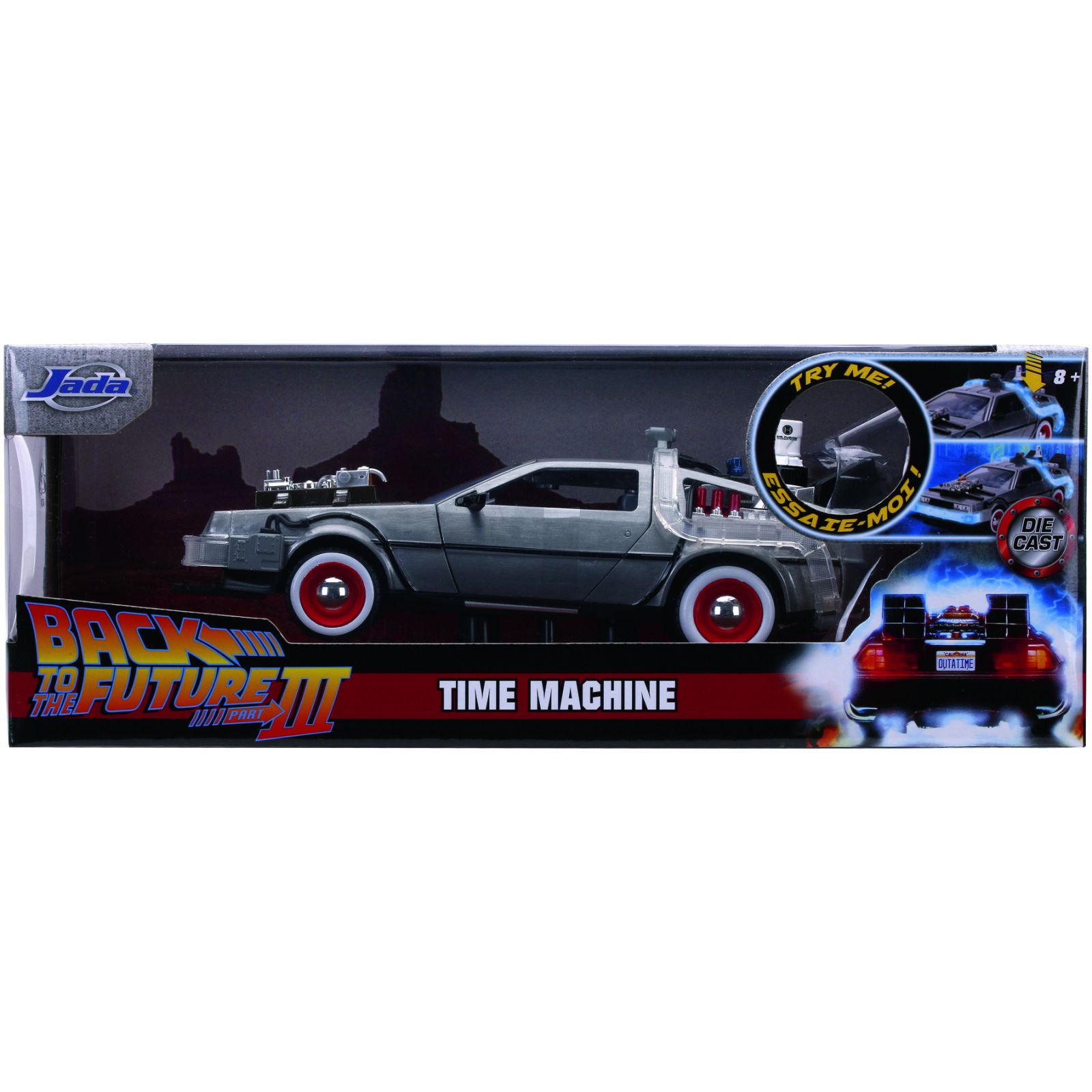 Машина Jada металлическая Назад в будущее 3 Машина времени (1989) со световым эффектом 1:24 (253255027) изображение 8