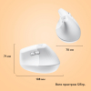 Мишка Logitech Lift for Mac Vertical Ergonomic Mouse Off White (910-006477) зображення 9