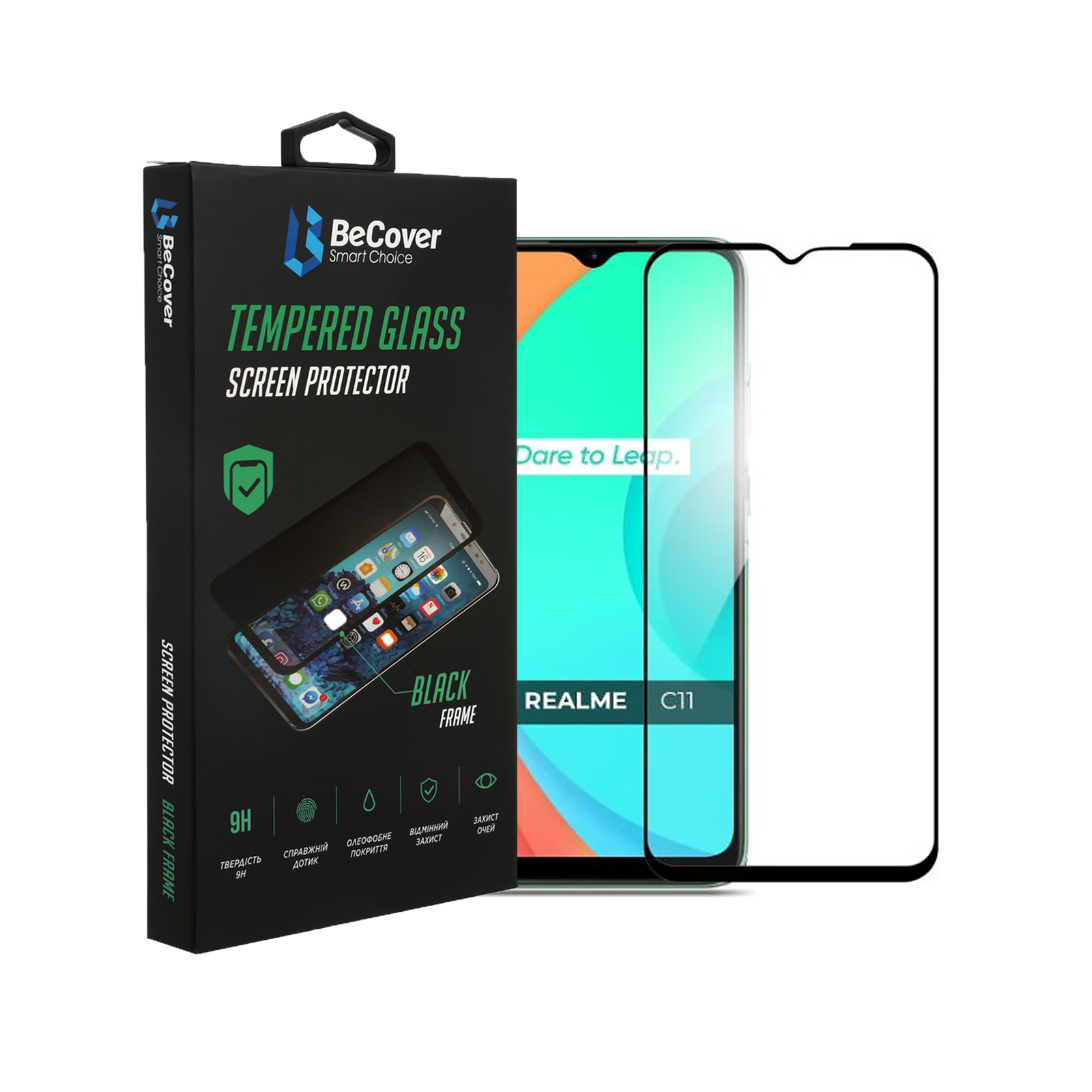 Стекло защитное BeCover Realme C11 2021 Black (708153)