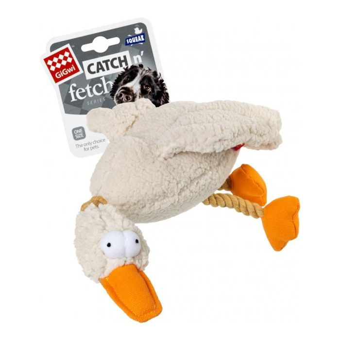 Игрушка для собак GiGwi Catch&fetch Утка с пискавкой 36 см (75037) изображение 2
