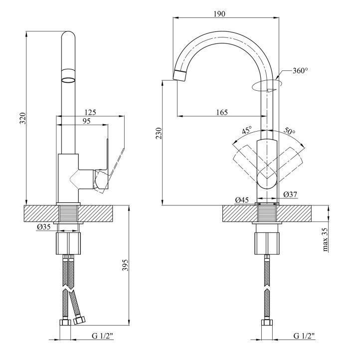 Смеситель Kroner Main-C030 изображение 9